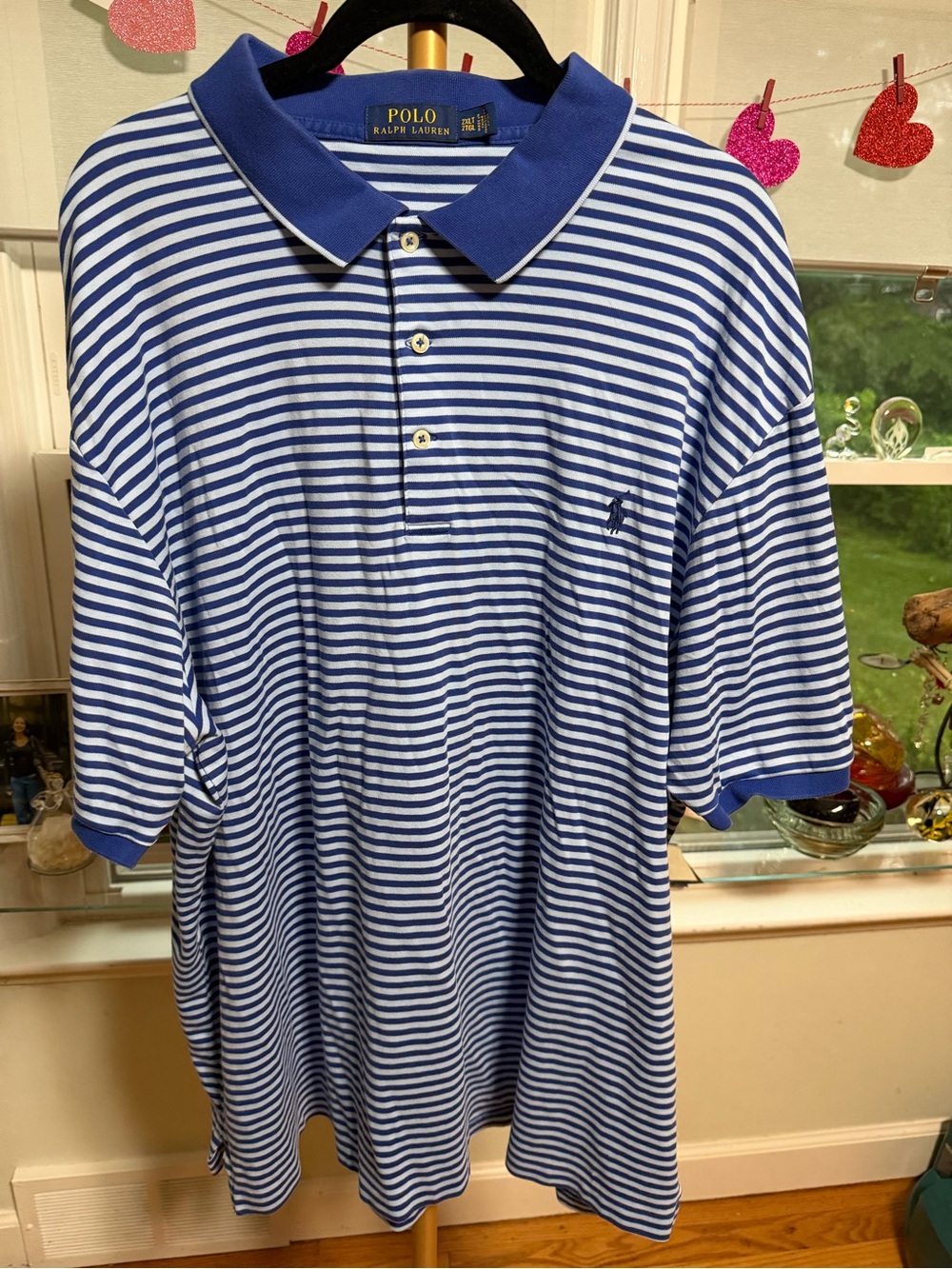Polo by Ralph Lauren Royal Blue & Light Blue Striped Polo